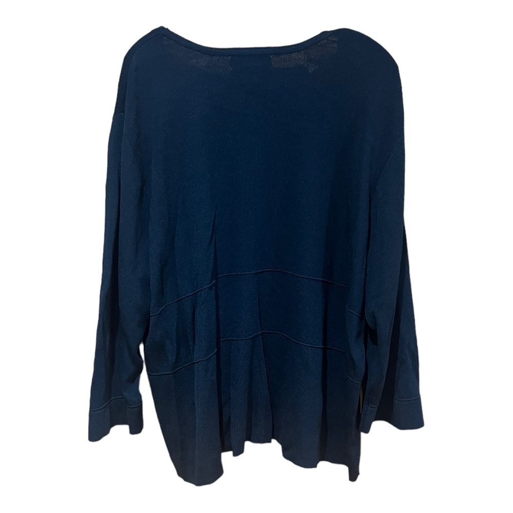 Alfani Woman Black V Neck Zip Front Cardigan Sweater 3X - Picture 3 of 6